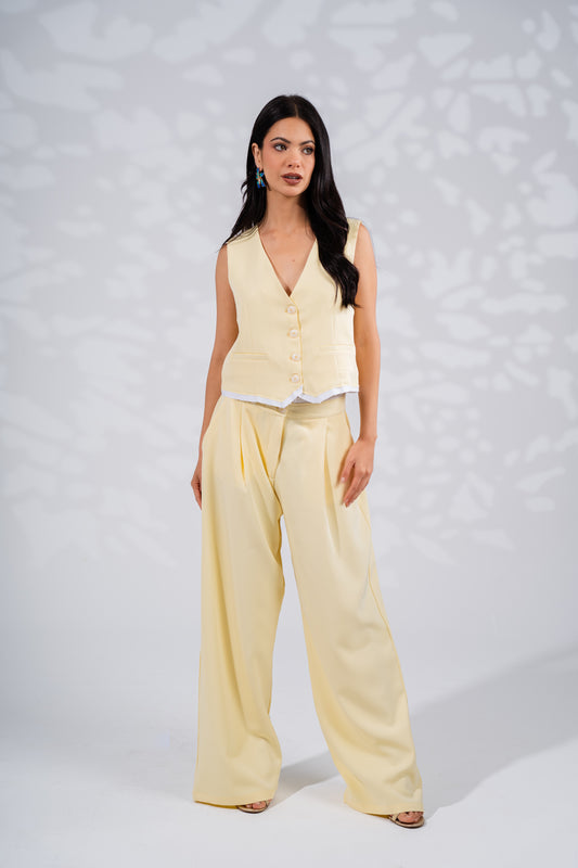 Vest and Trousers Set| Yellow