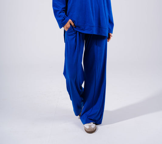 Comfy Wide-Leg Pants In Blue