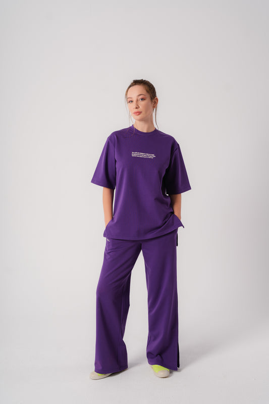 Cotton Everyday Tracksuit I Purple