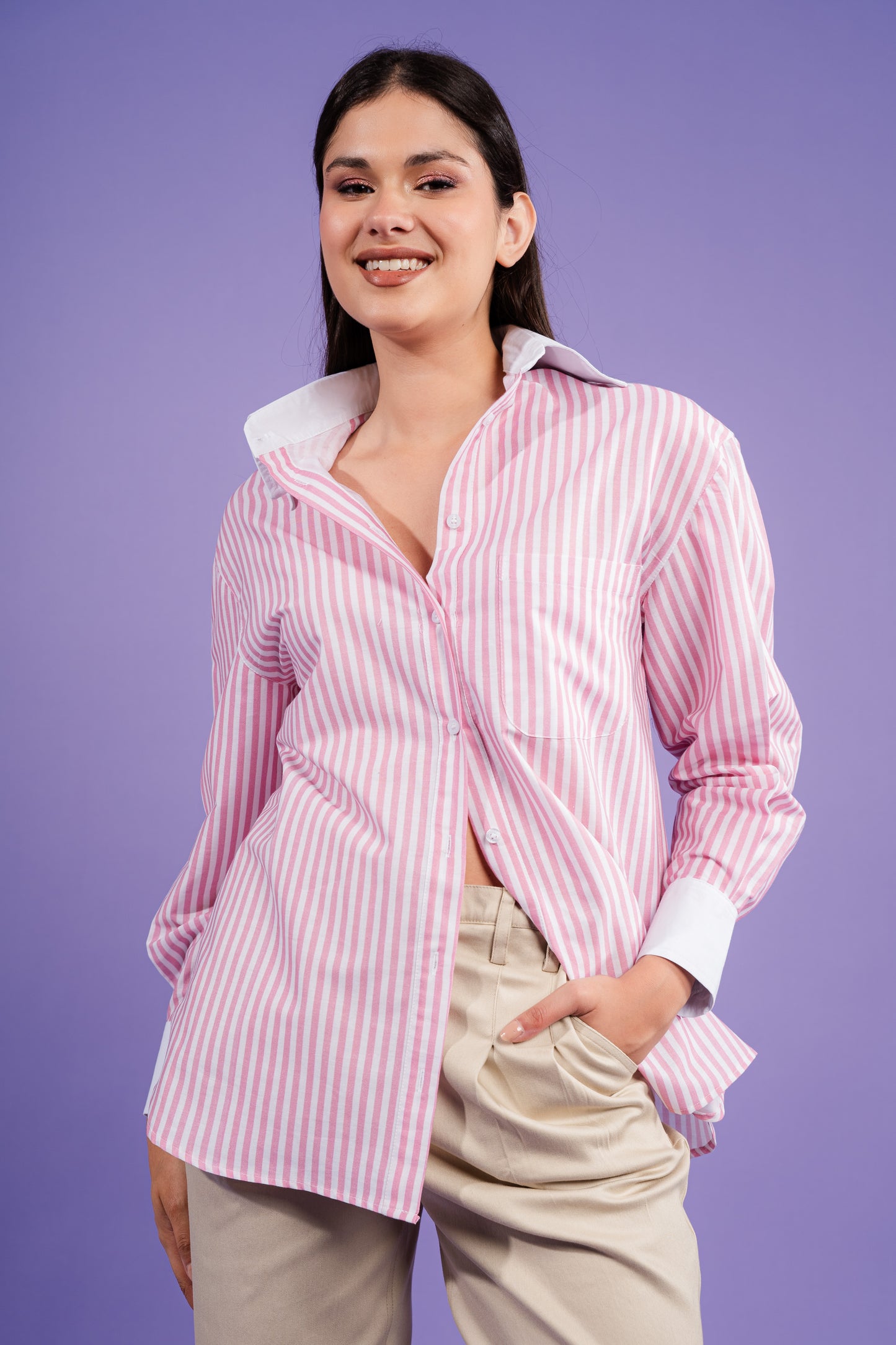Striped Shirt | Pink