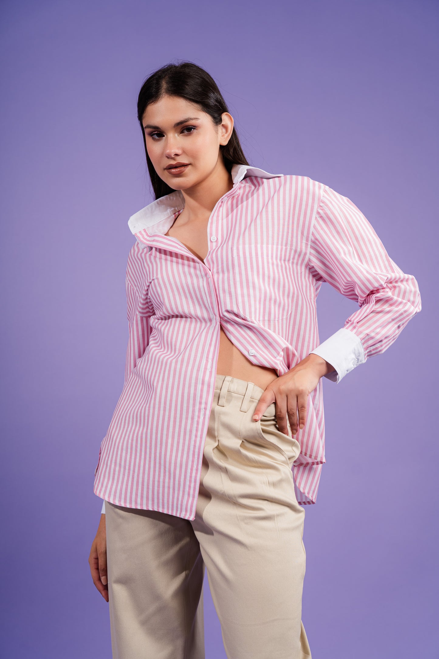 Striped Shirt | Pink