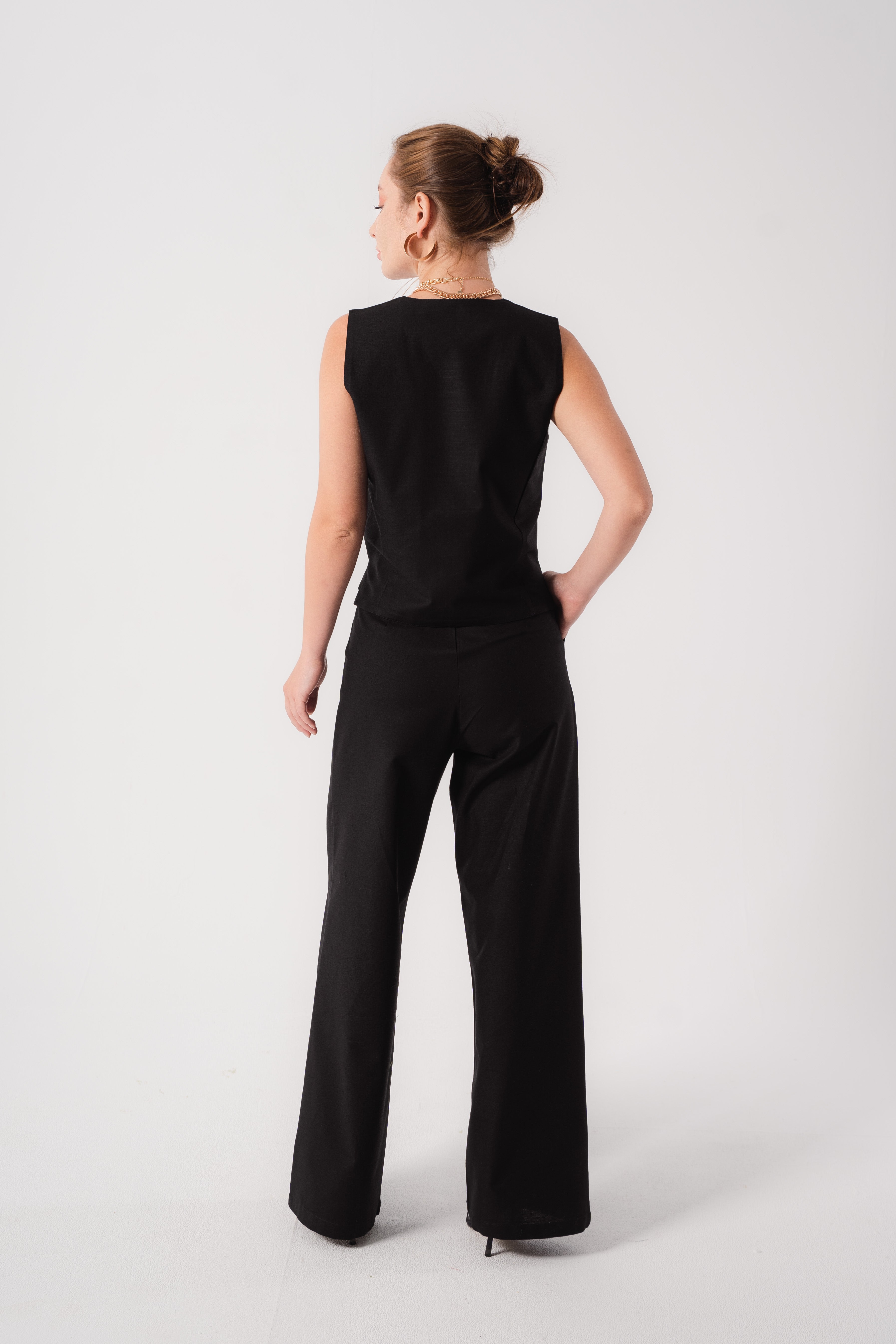 Black Straight Cut Pants