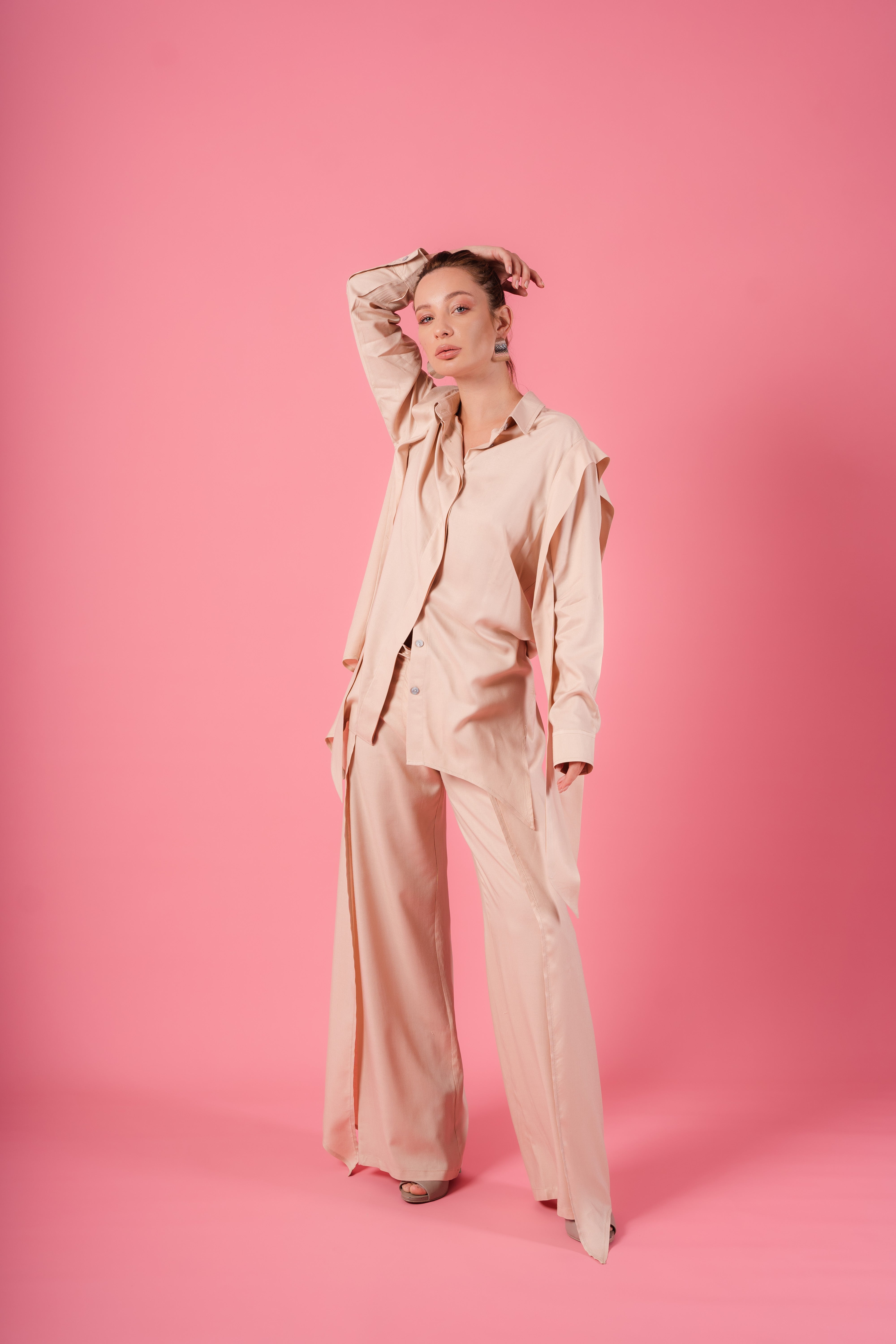 Asymmetrical Shirt Set