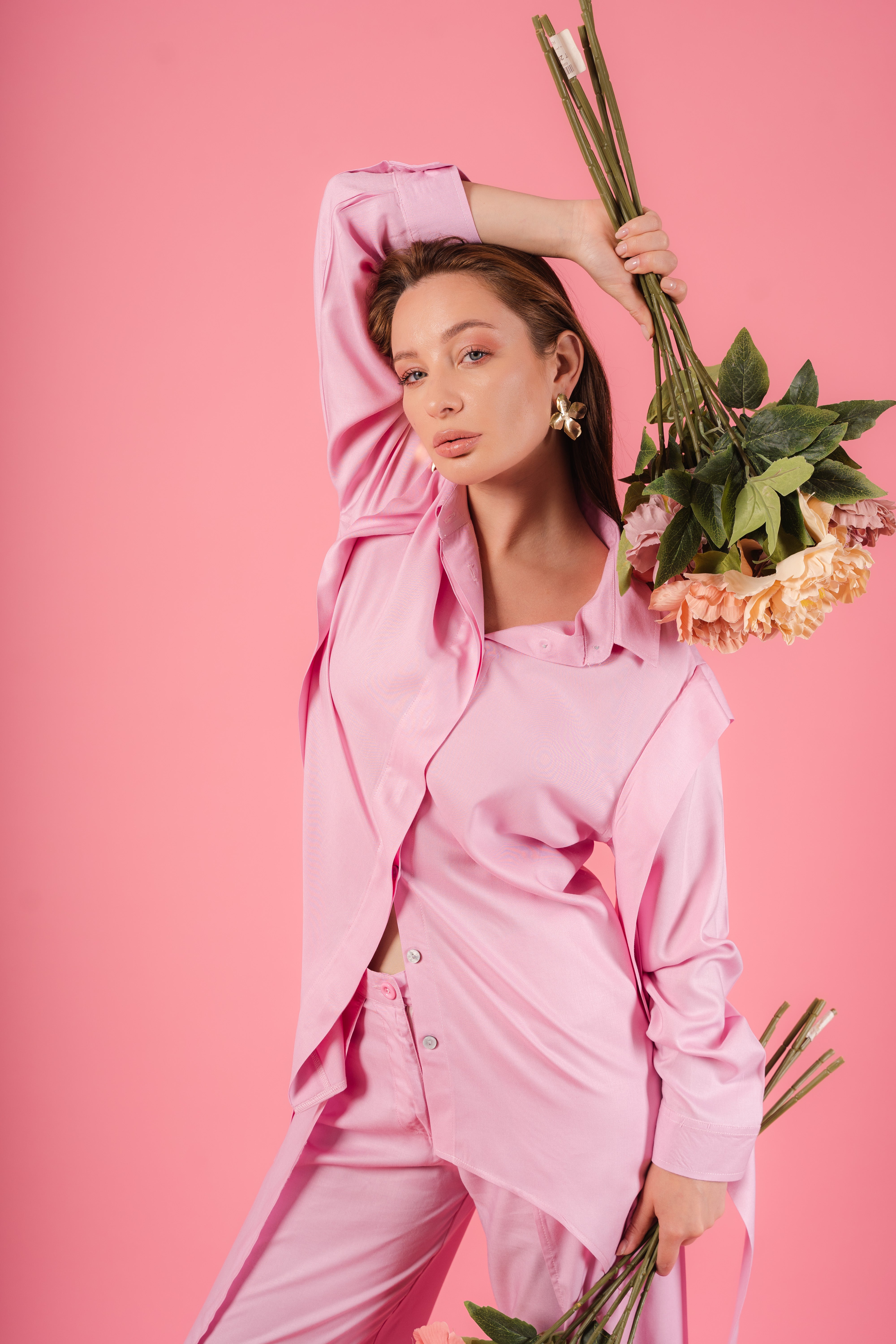 Asymmetrical Shirt Set