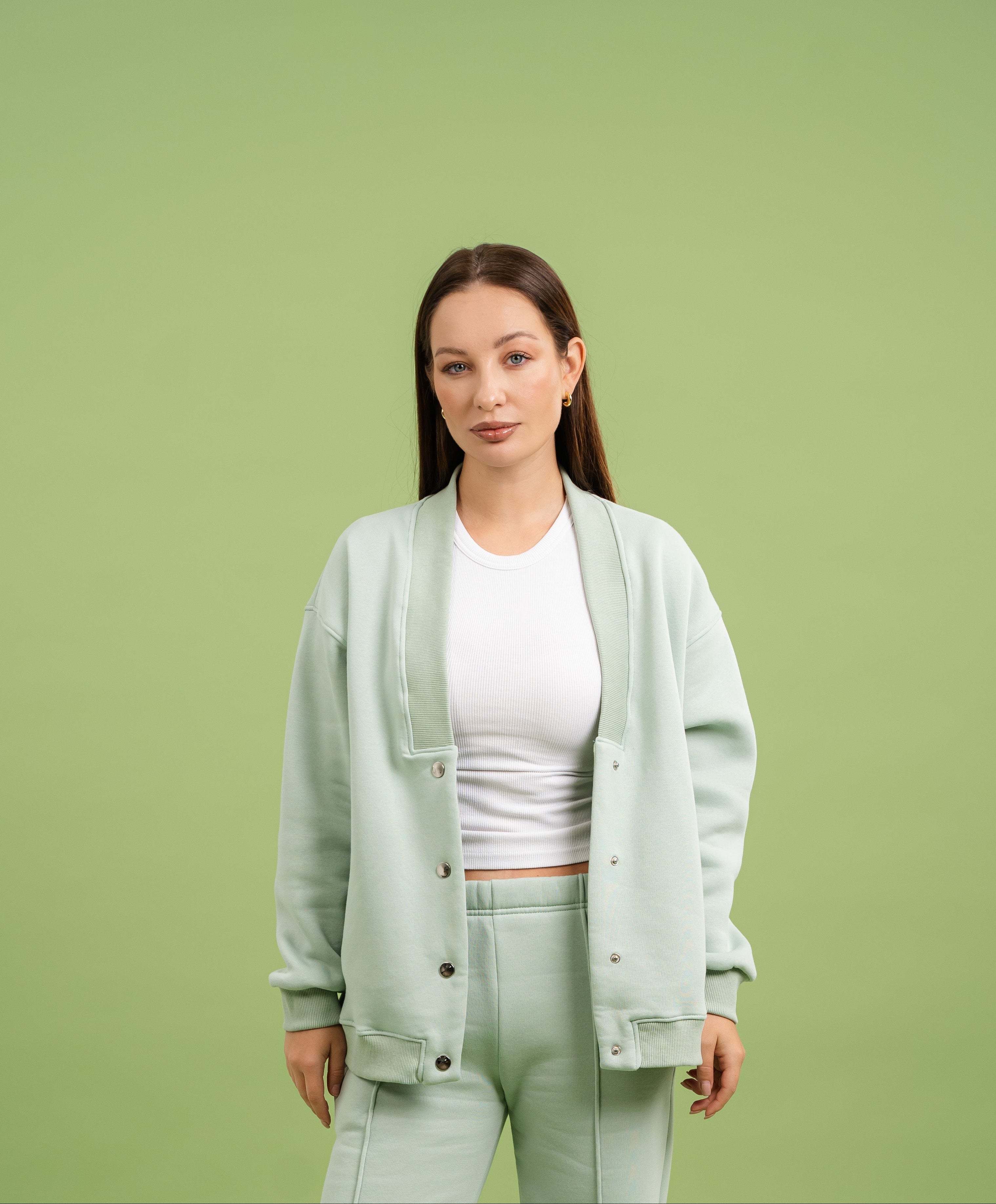 Dropped Shoulder Button Jacket