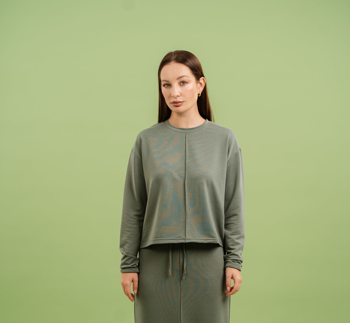 Every Day Long Sleeved Top In Olive