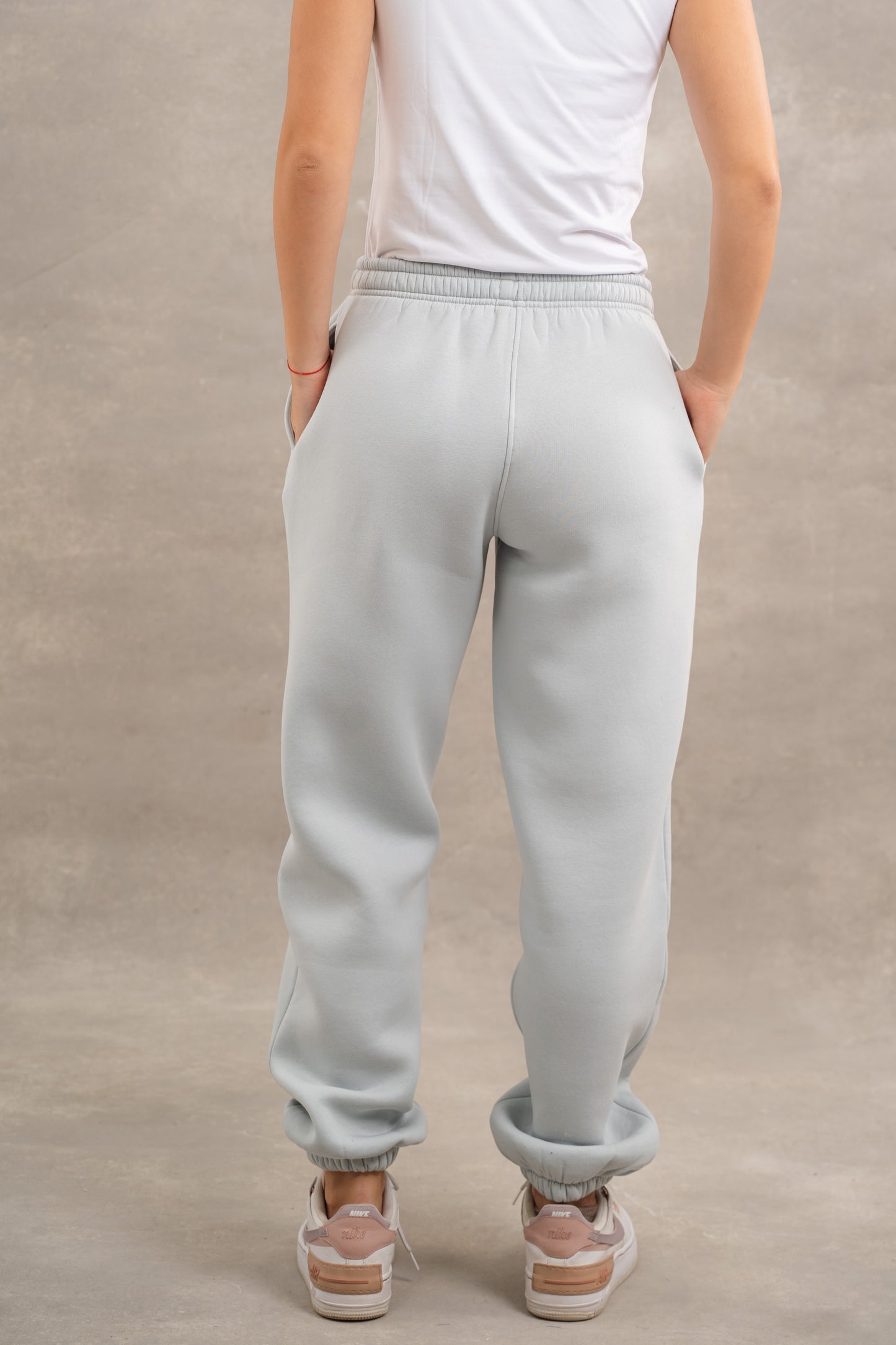 Basic Fleece Sweatpants In Grey