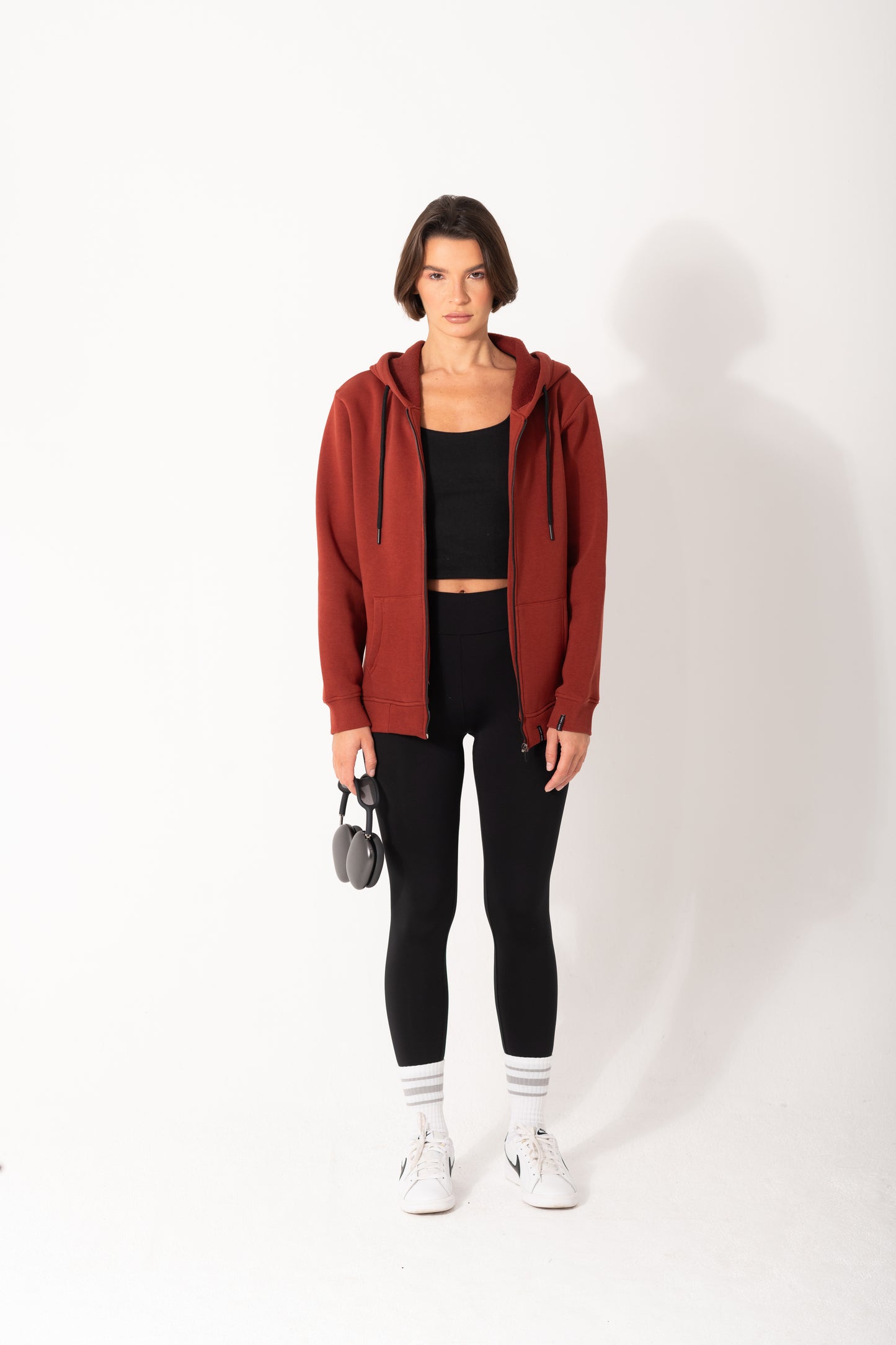 Melton Jacket In Reddish Brown