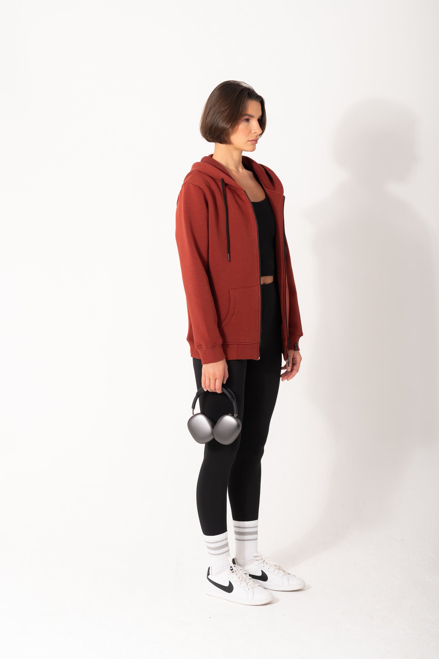 Melton Jacket In Reddish Brown