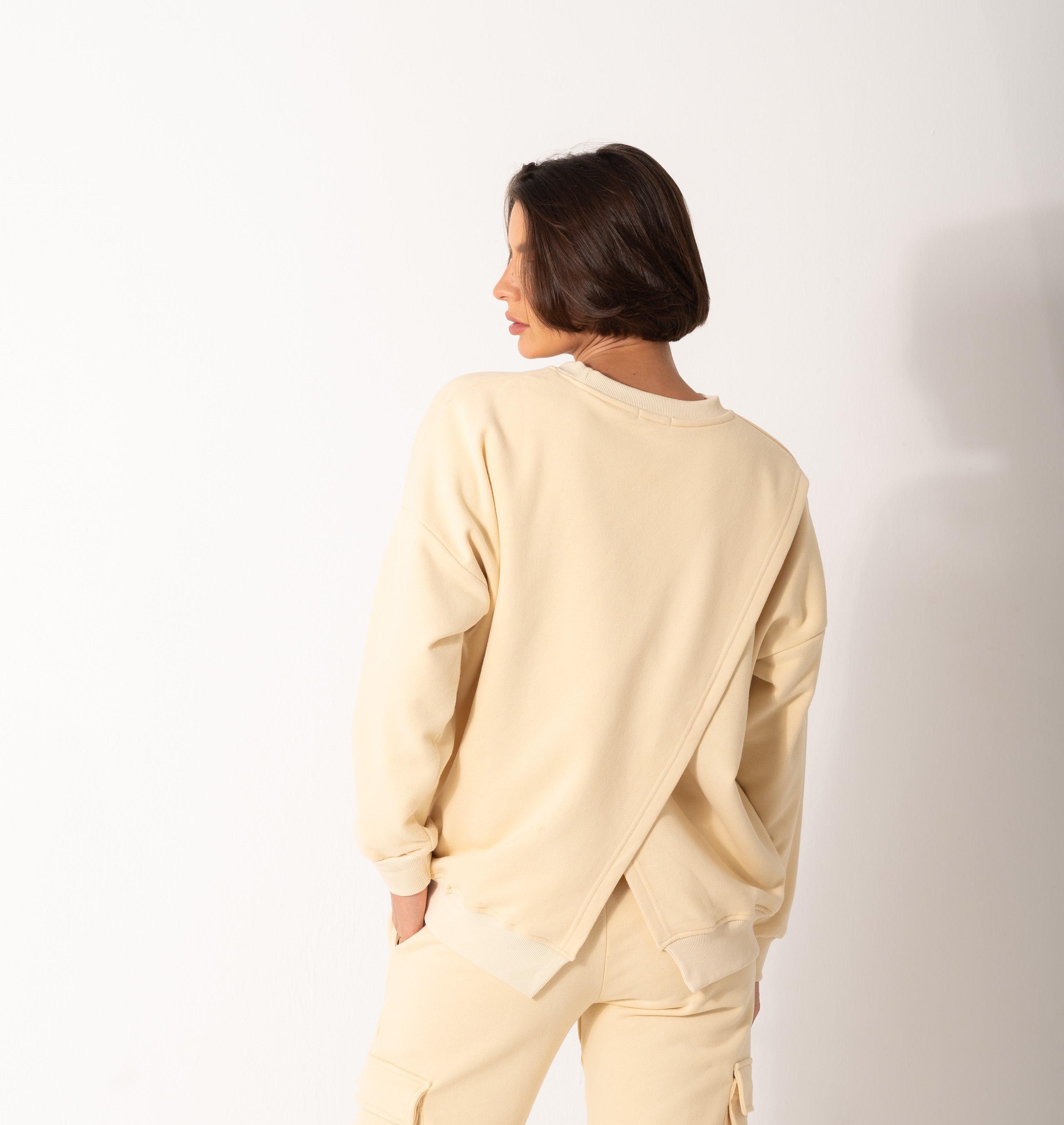 Comfy Sweatshirt In Heavy-Cotton | Beige