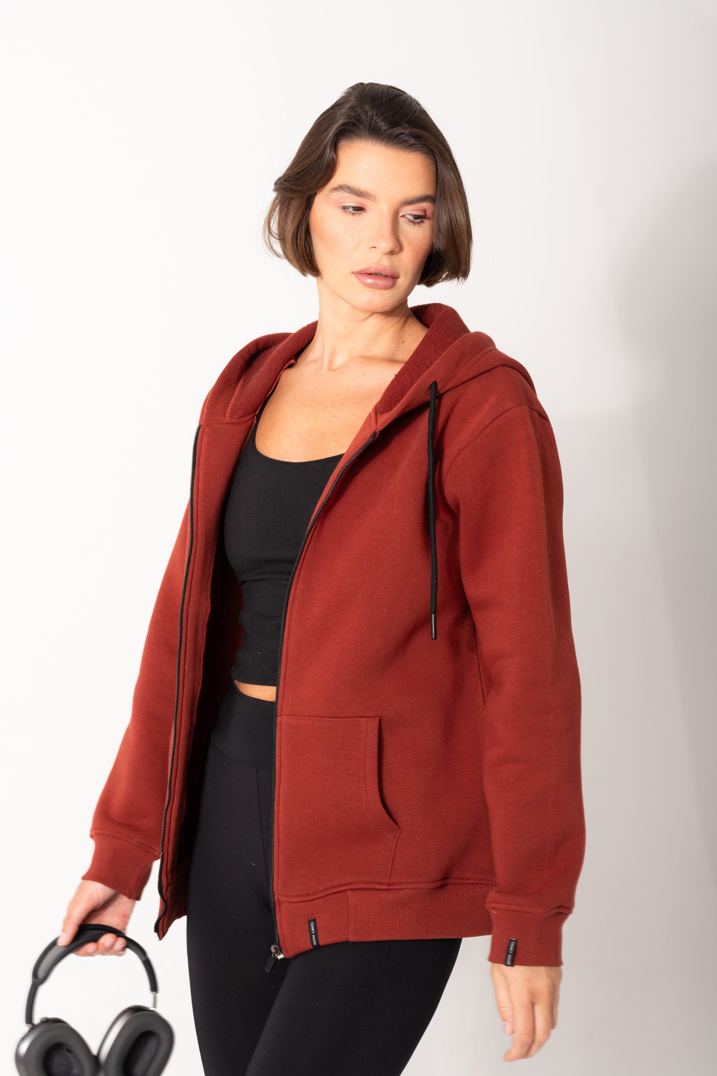 Melton Jacket In Reddish Brown