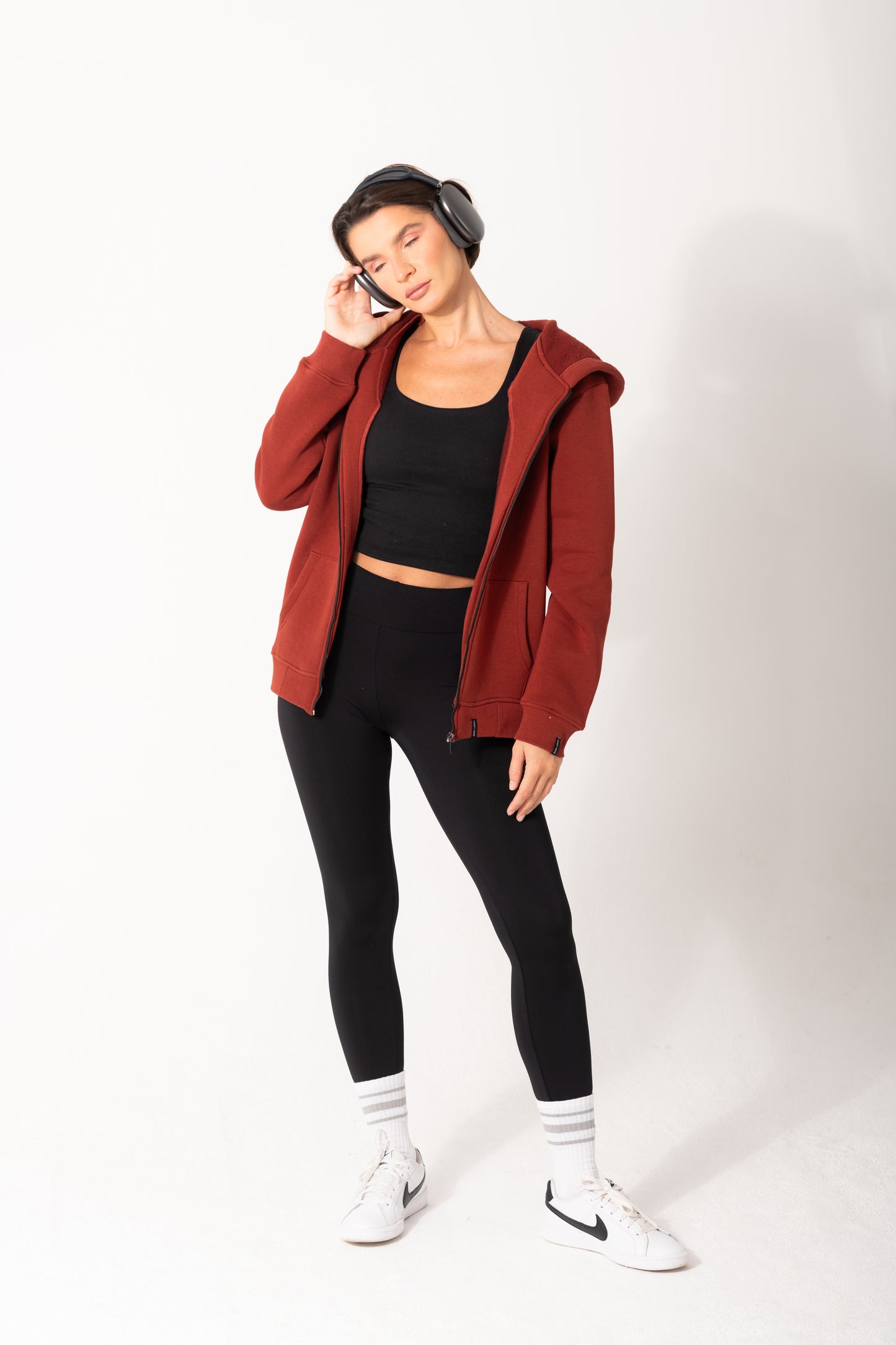 Melton Jacket In Reddish Brown