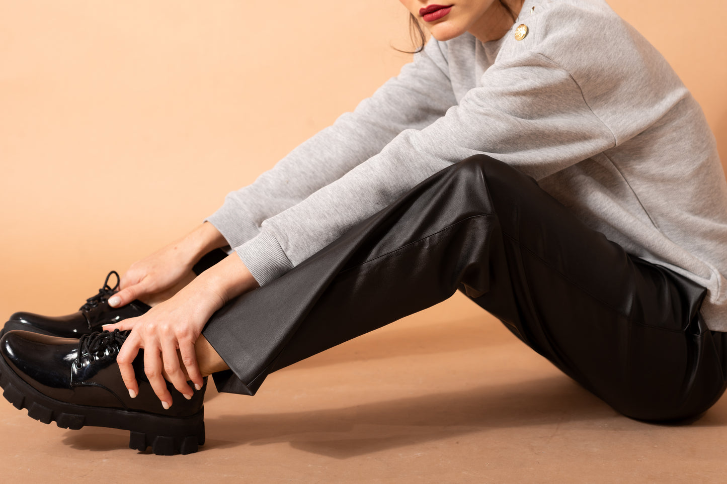 Faux-Leather Pants