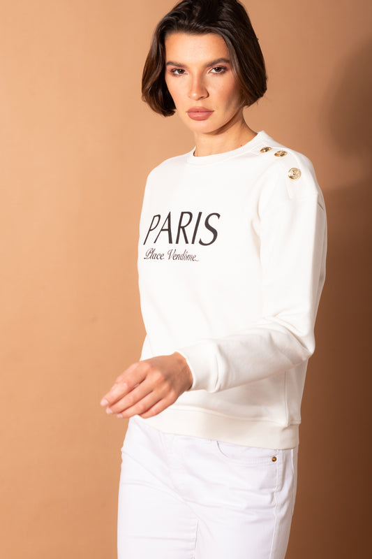 Everyday Paris Sweatshirt In White
