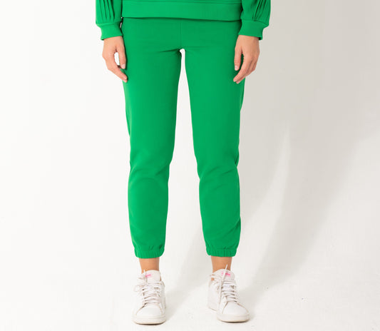 Elastic Sweatpants In Green