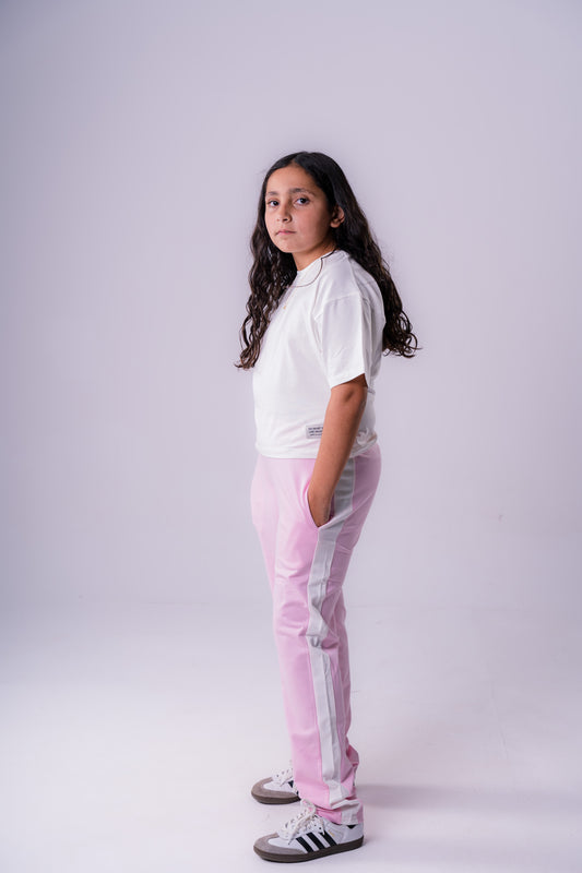 Slogan Pants Set |Pink