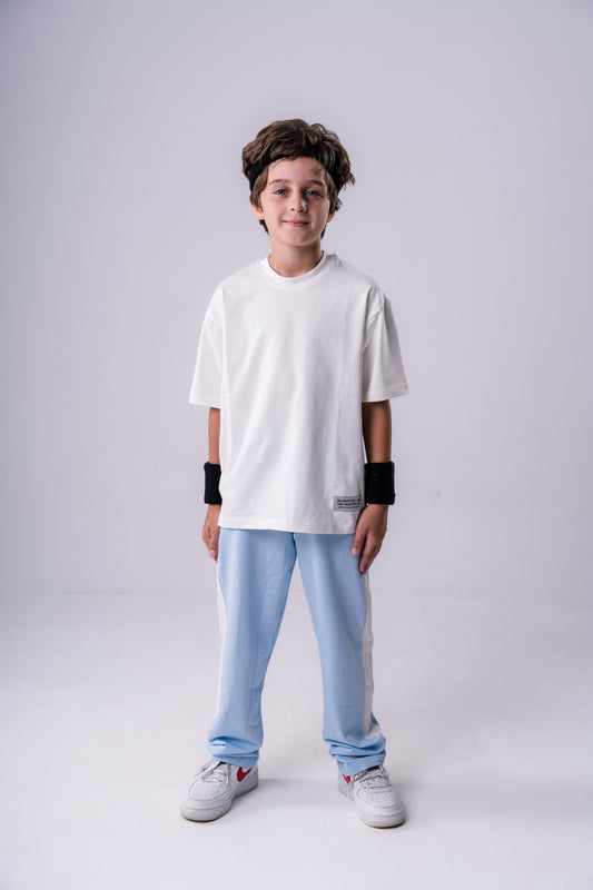 Slogan Pants Set | Baby Blue