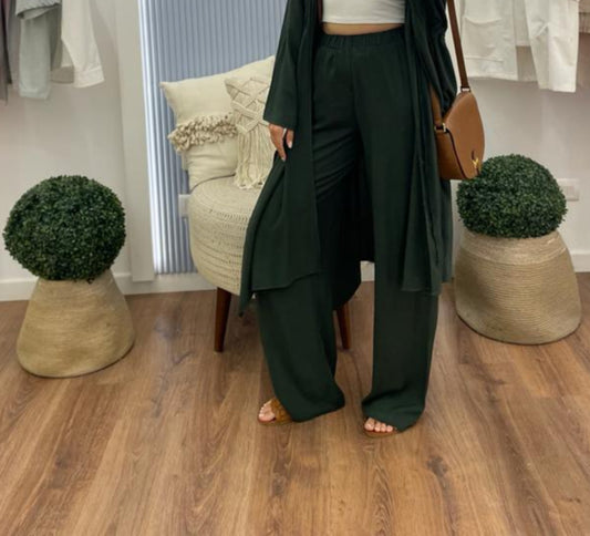 Comfy Wide-Leg Pants | Olive
