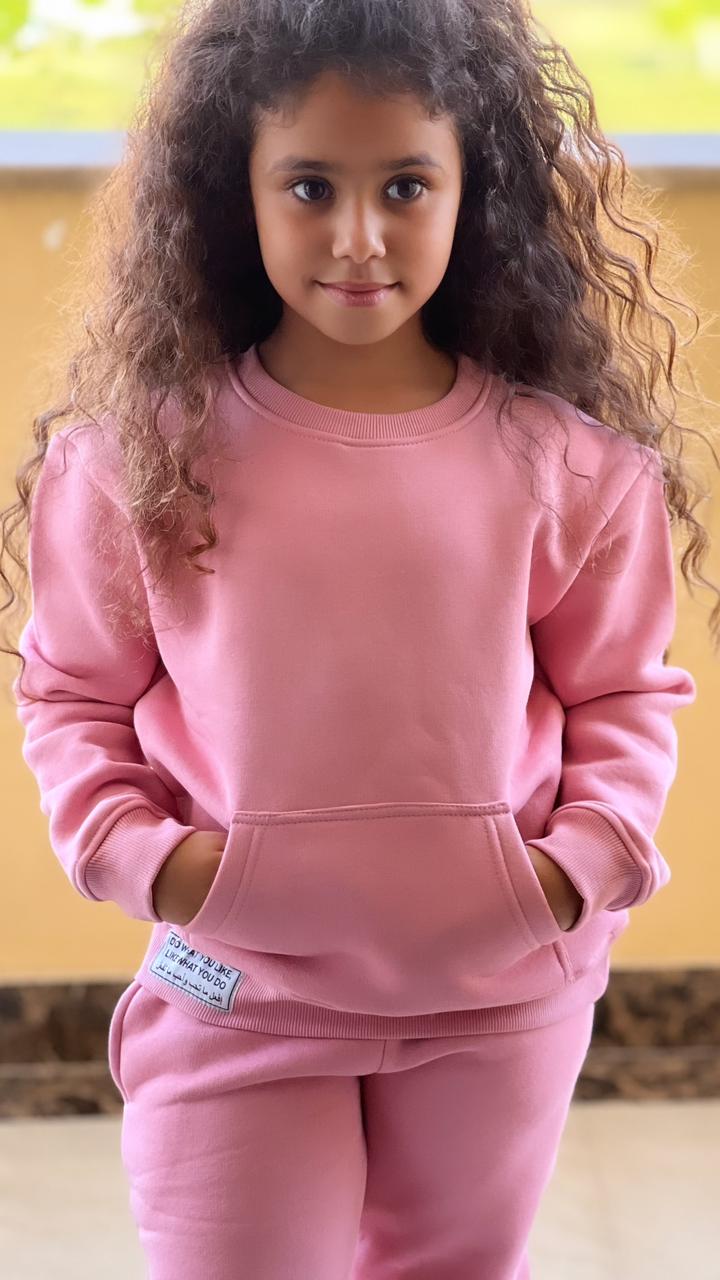 Fleece Sweatshirt Set In Cashmere