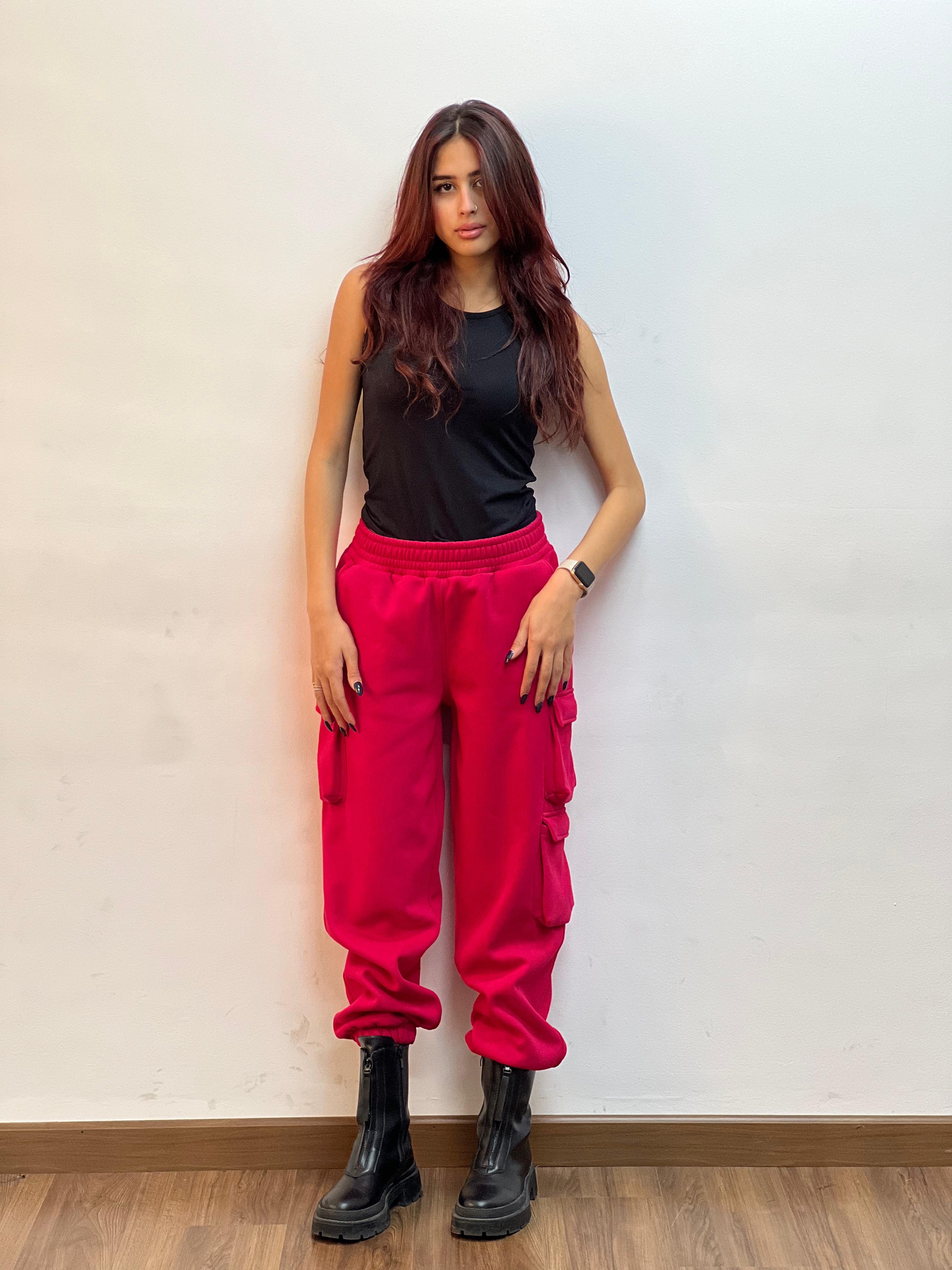 Cargo Pants In Hot Pink