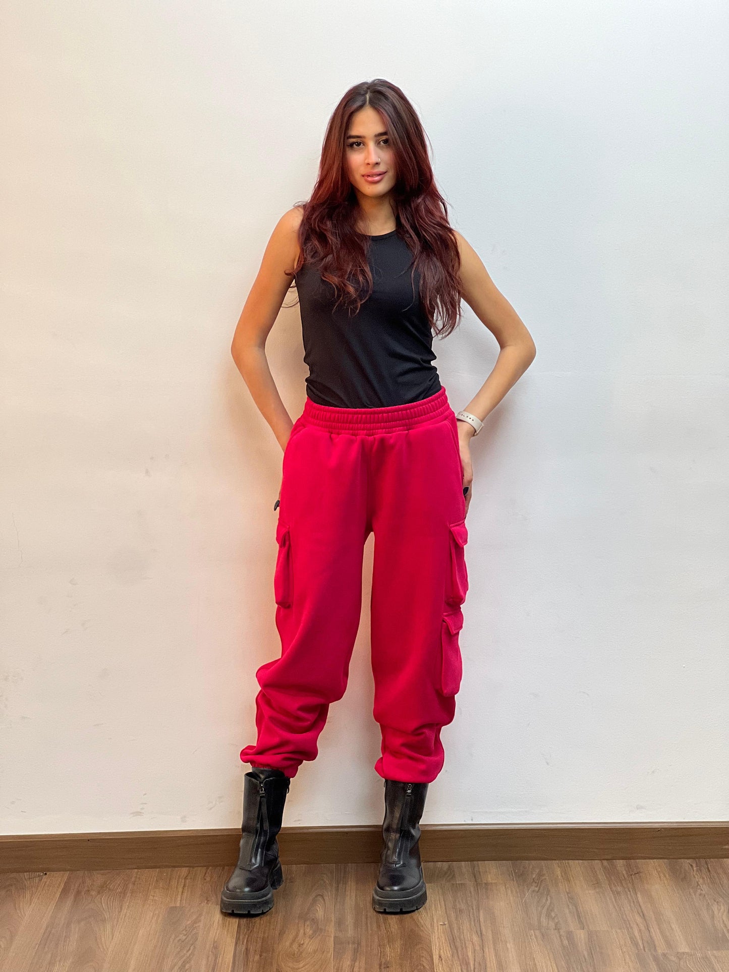 Cargo Pants In Hot Pink