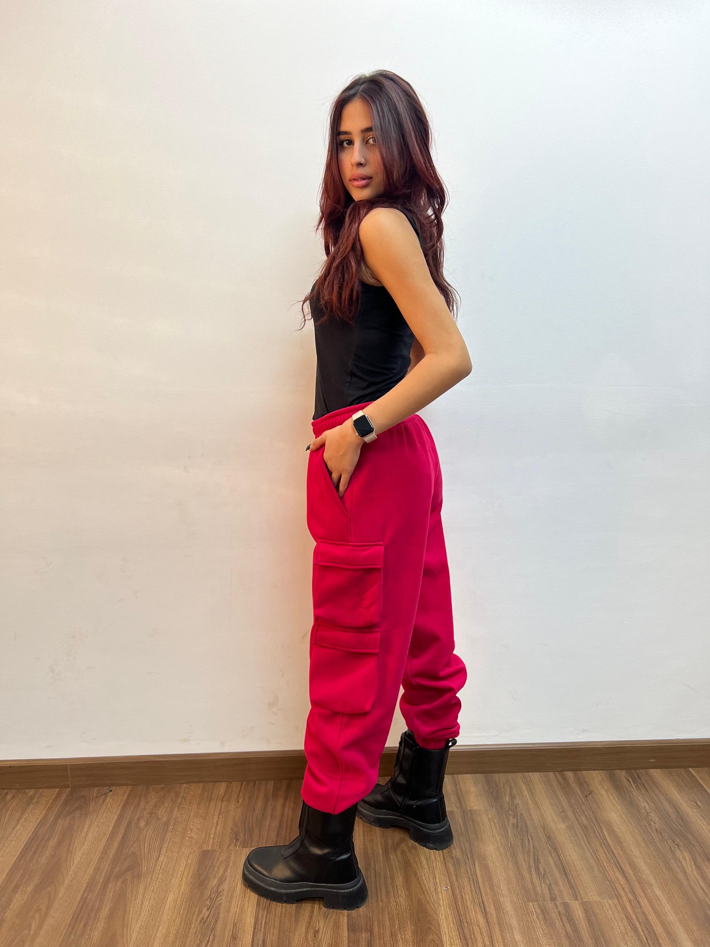 Cargo Pants In Hot Pink