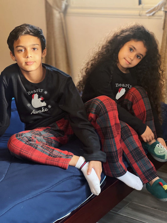 Plaid Pajama Set For Kids