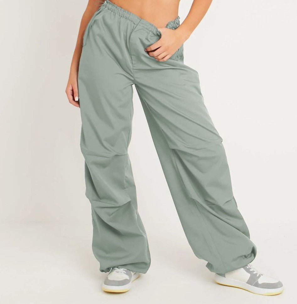 Slouchy Parachute Pants For Kids |Mint