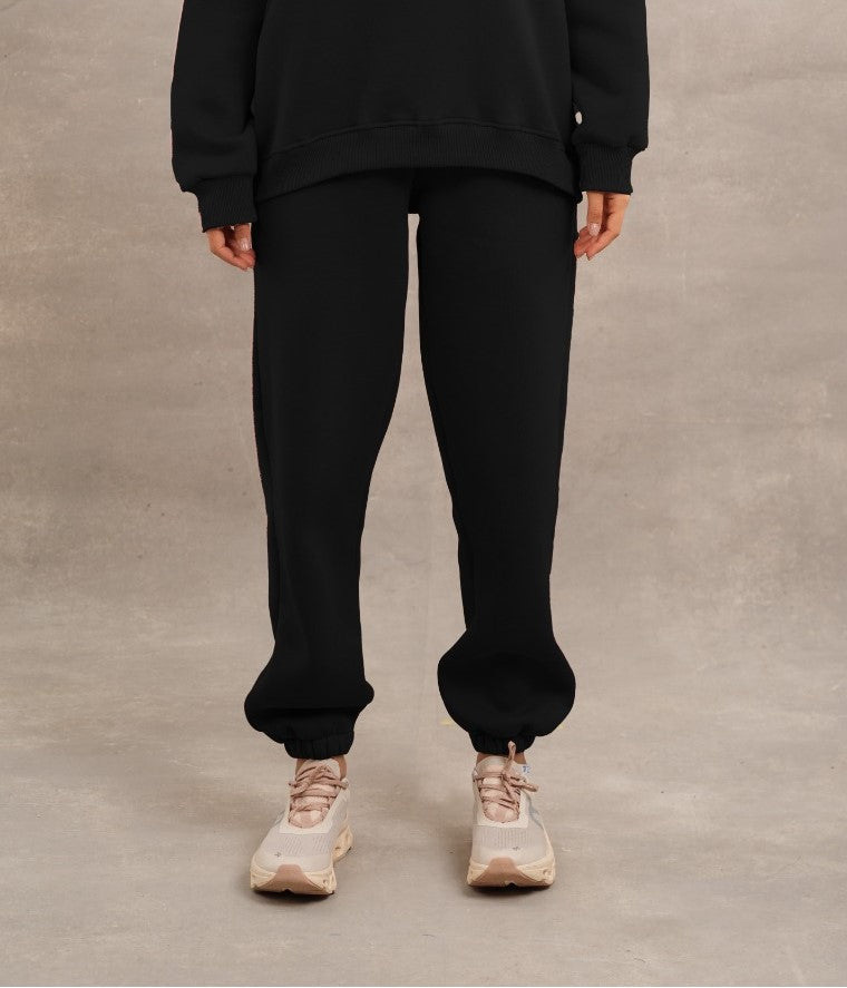 S-Basic Fleece Sweatpants In Black