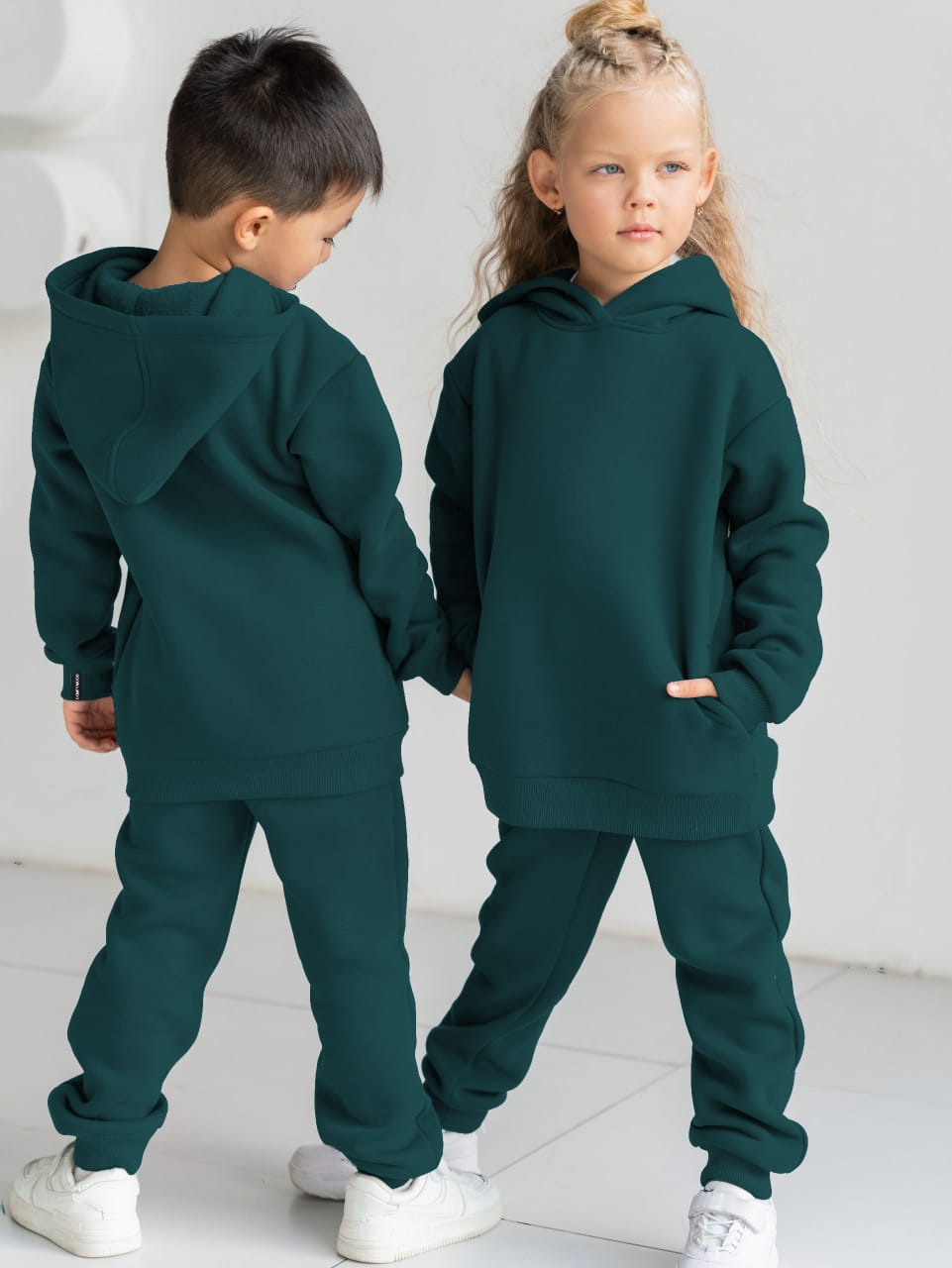 Fleece Basic Set Kids In Teal