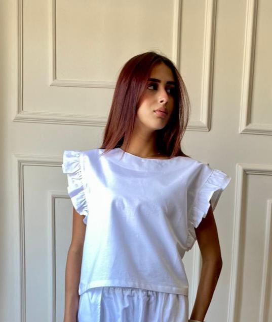 Linen T-Shirt In White