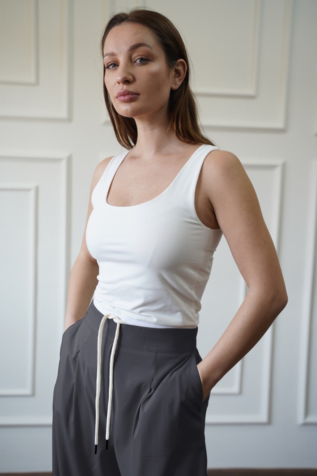 Boxer Trousers In Dark Gray