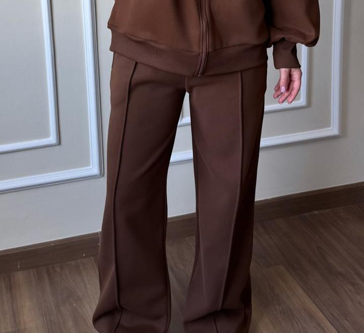 Soft Bomber Pants In Brown