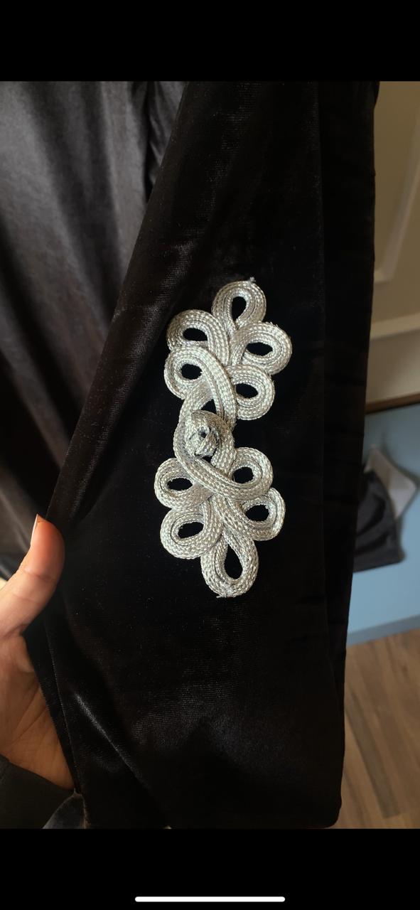 Velour Jalabe I Black & Silver