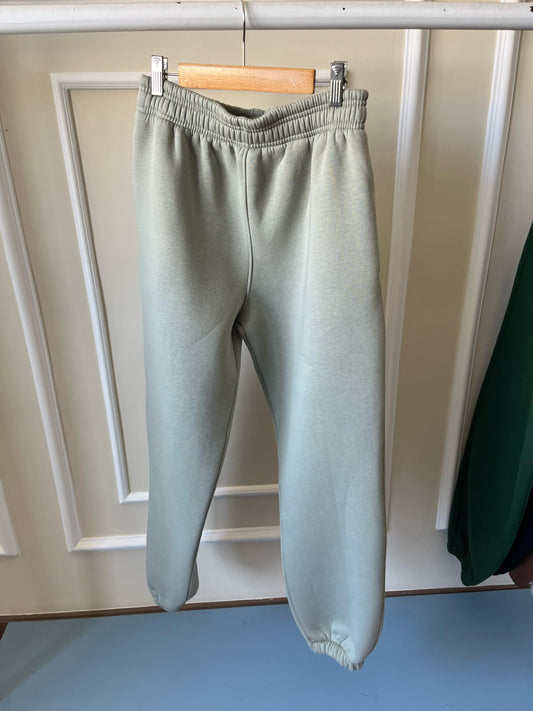 Elastic Waist Joggers In Mint Green