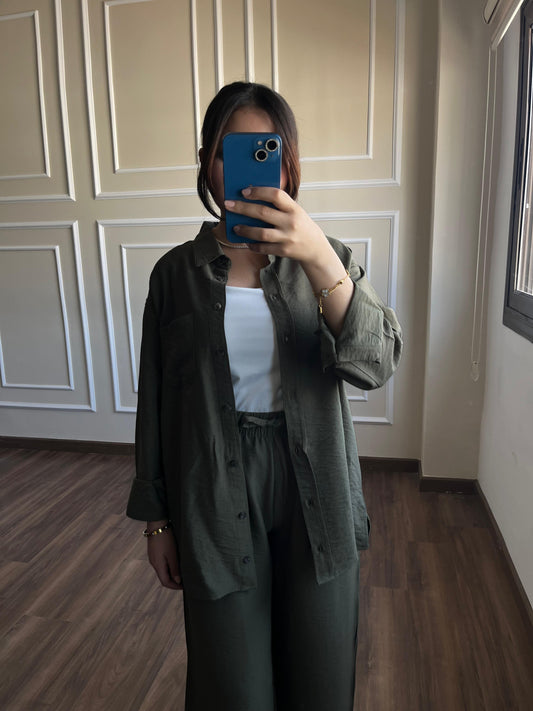 Linen Shirt | Olive