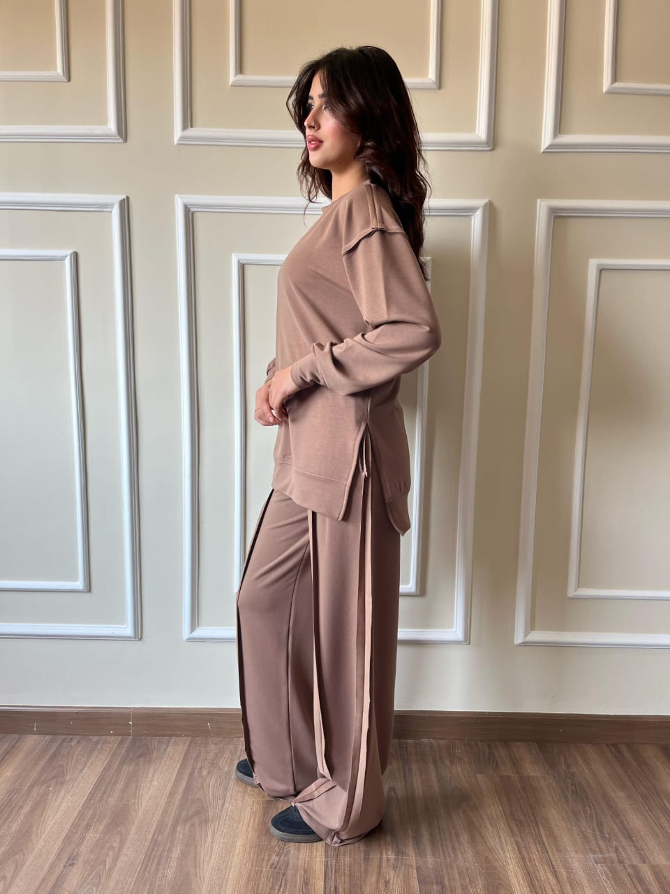 Raw Edge Sweetshirt Set