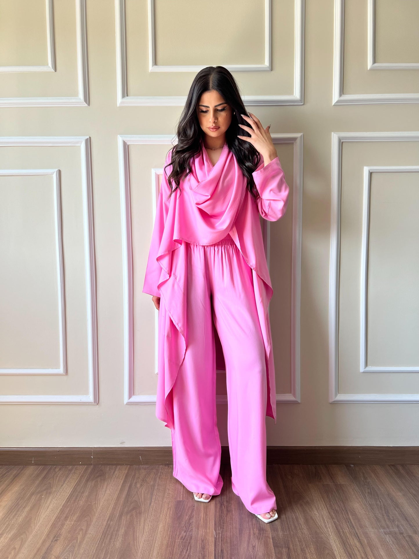 Wrap It Up Kimono Set In Pink