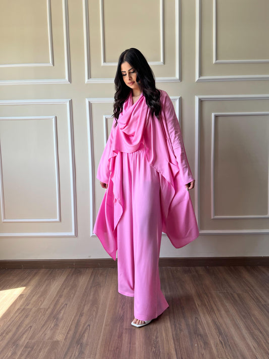Wrap It Up Kimono Set In Pink
