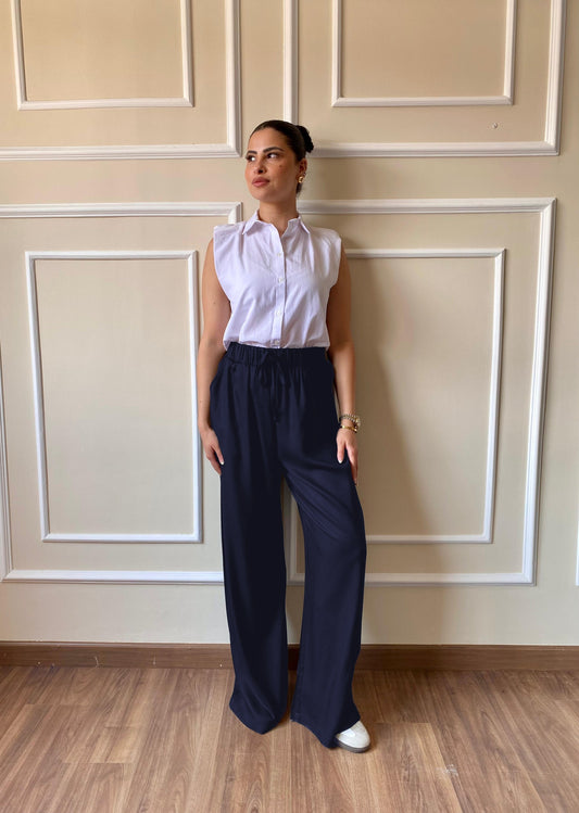 Visqose Pants | Navy