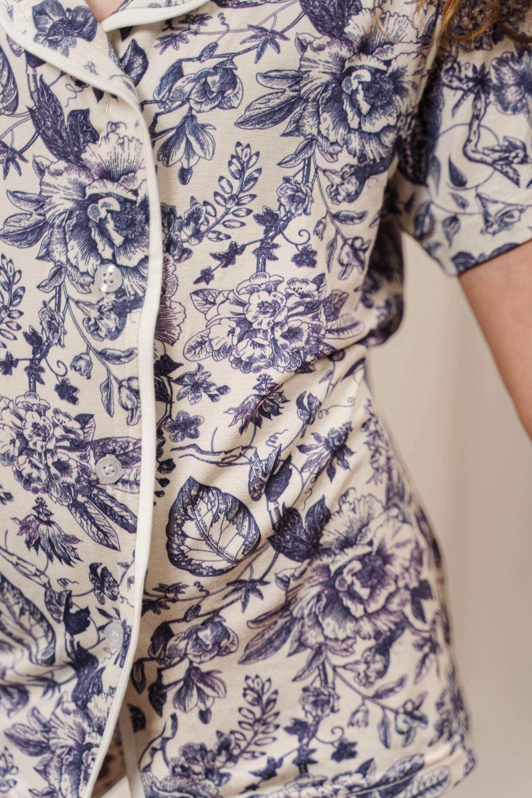 Flora Classic Pajama| Navy