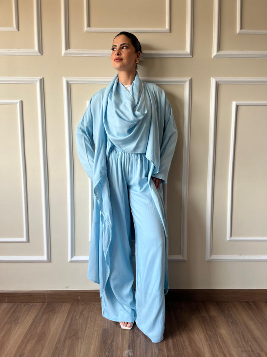 Wrap It Up Kimono Set In Baby Blue