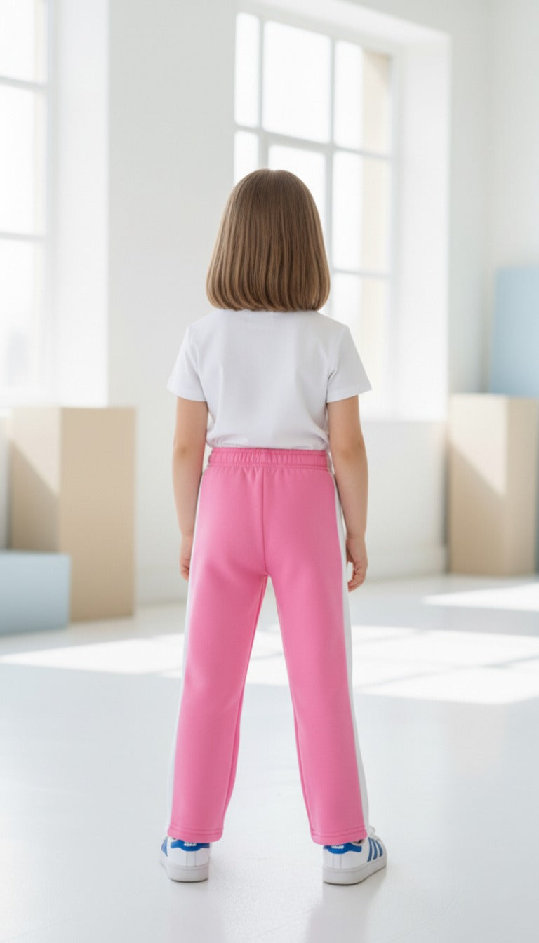 Striped fleece trousers