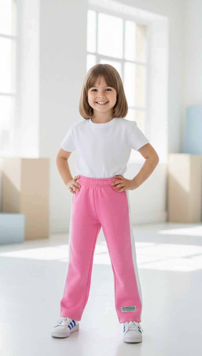 Striped fleece trousers