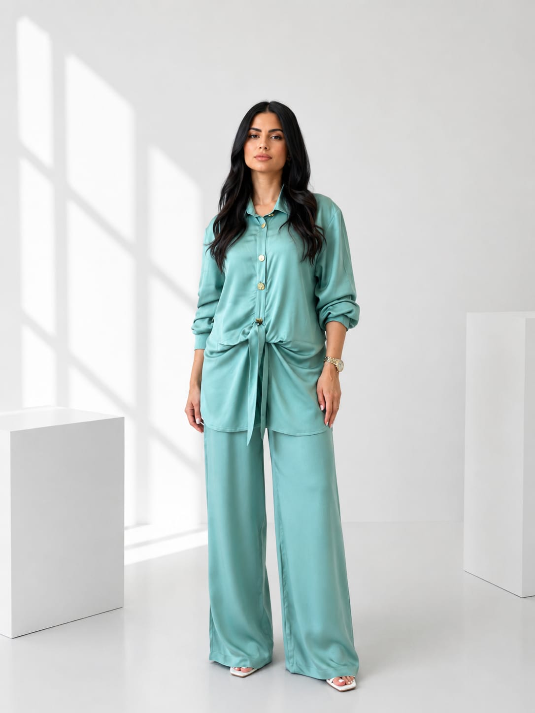 Knotted Shirt Set