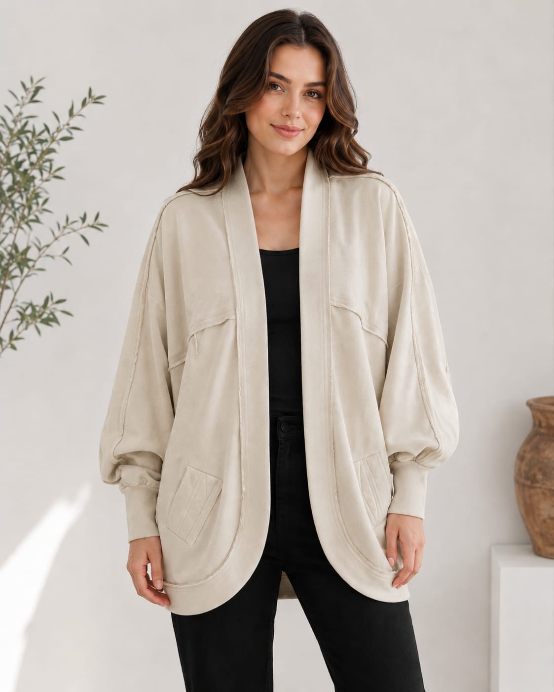 Raw Edge Cardigan