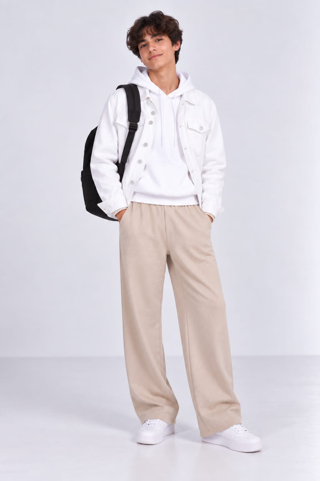 Cotton Wide Leg Trousers