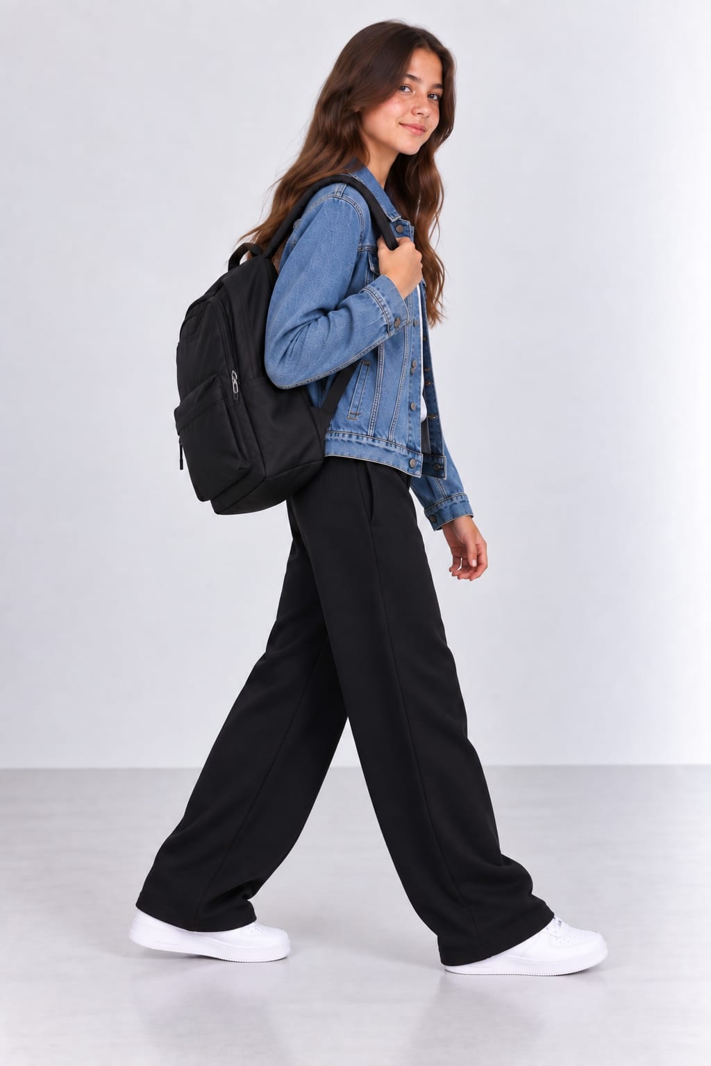 Cotton Wide Leg Trousers
