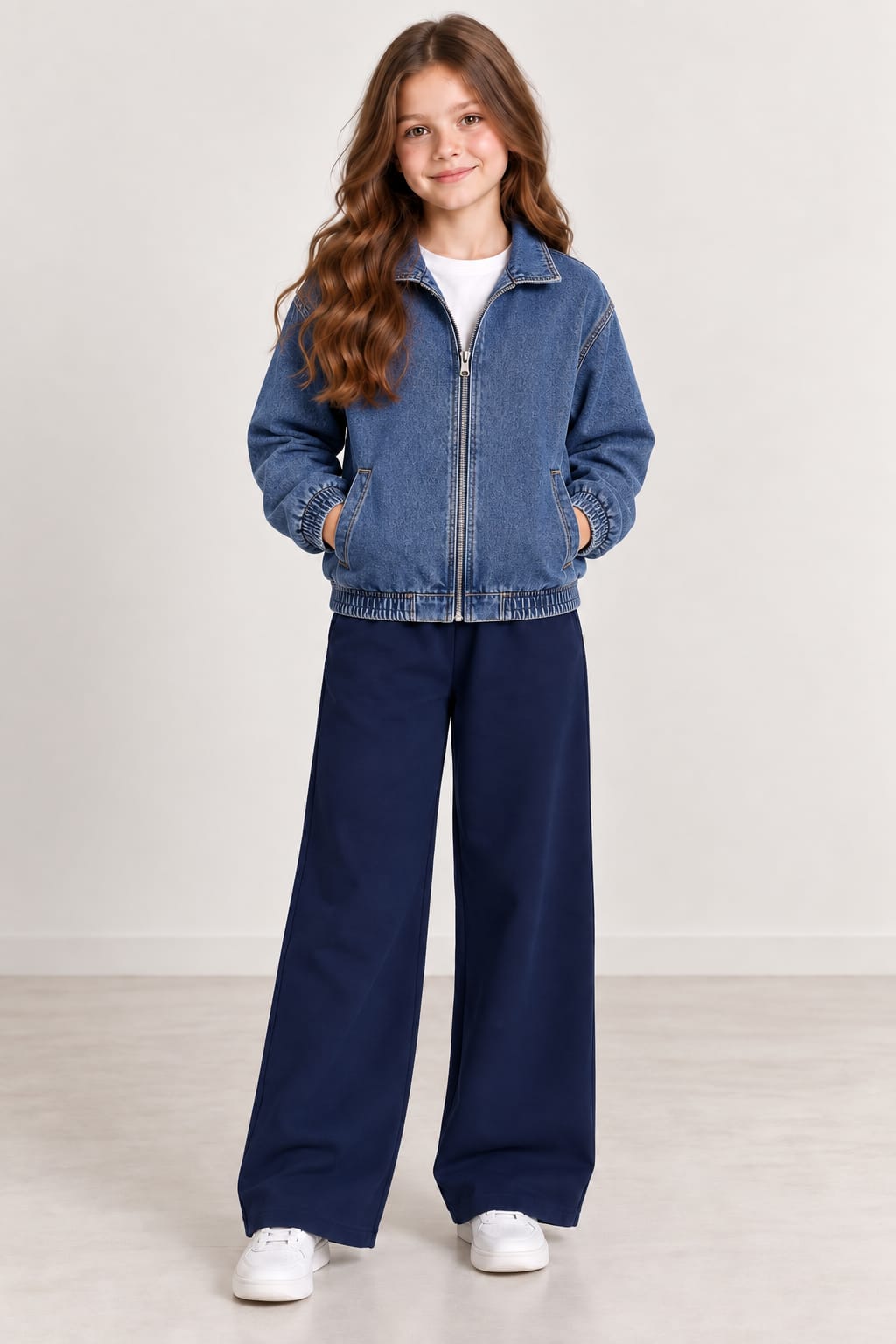Cotton Wide Leg Trousers