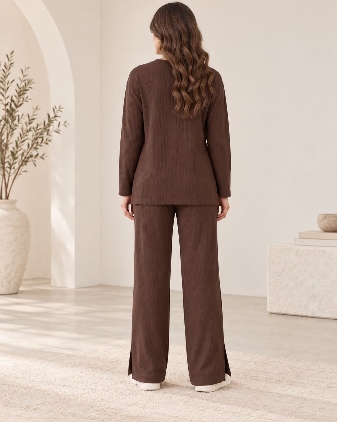 Ribbed Side Slit Set